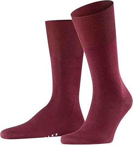 FALKE hombre Airport calcetines transpirable regulador del clima inhibidor de olores lana algodón fino liso elegante costura plana en la zona de la punta 1 par