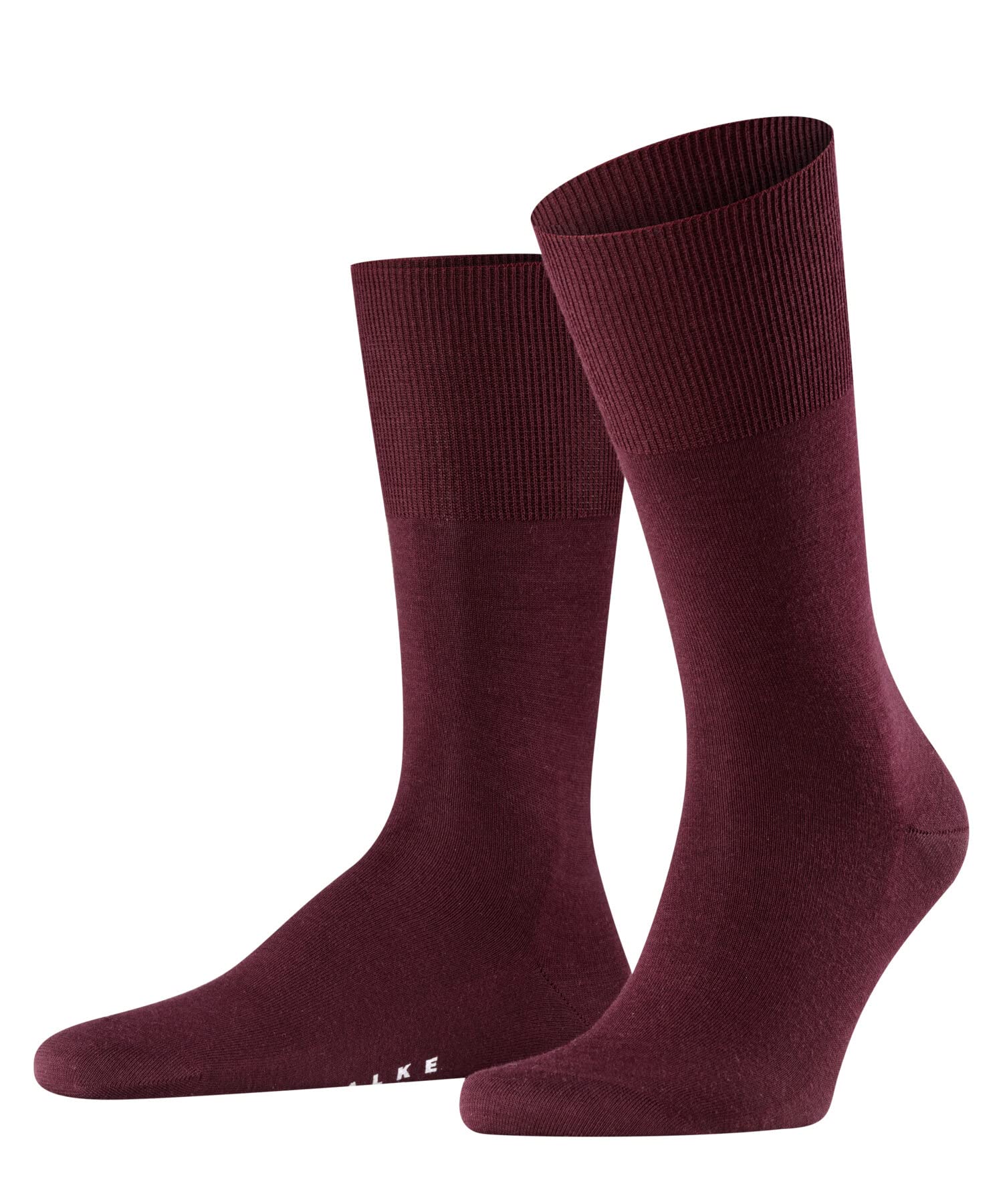 FALKE Men's Airport M So Wool Cotton Plain 1 Pair Socks, Red Barolo 8596, 8.5-9.5