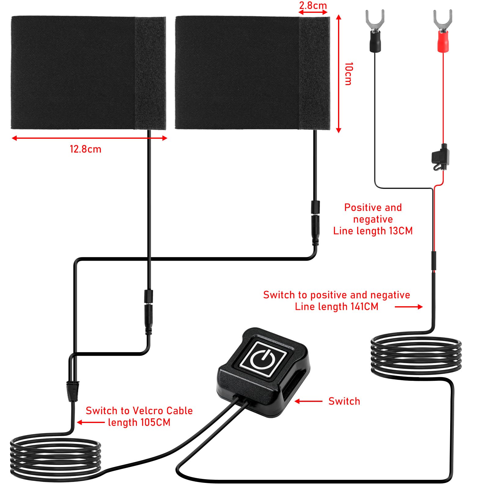 Manopole riscaldanti per moto, 12 V, maniglie riscaldate USB, controllo intelligente della temperatura a tre livelli, maniglie per il riscaldamento manuale, per l'inverno, universale per motociclette