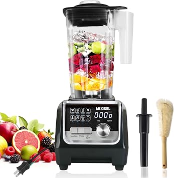 Commercial Blender, Large Capacity 2L Blender, Commercial Use, 9-Speed Adjustment, 48000 RPM High-Speed Rotation, Multi-Function, Washable, One-Button Cleaning, 2200W Mixer, Juicer, Ice