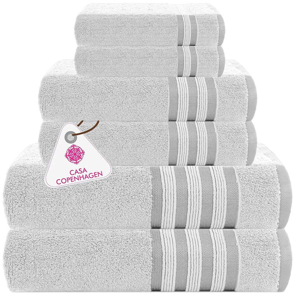 Amazon.com: CASA COPENHAGEN Zero Twist 6Pcs 100% Egyptian Cotton