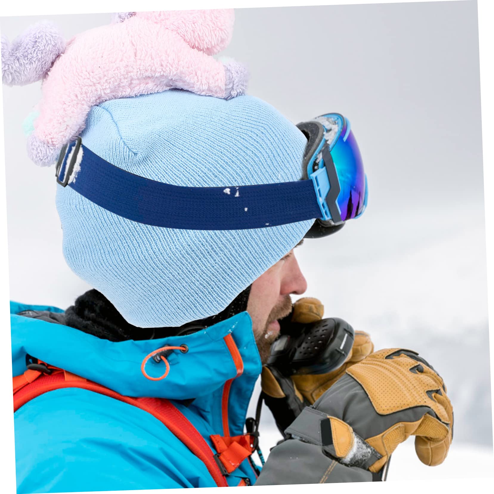Housse de Casque de Ski Élastique Décorative Protection de Casque Lavable avec Design Compatible avec Accessoire pour Hiver