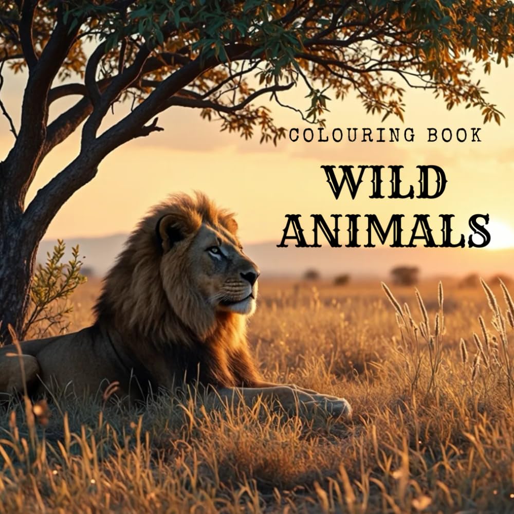 African Wild Animals. Coloring book: Coloring Book