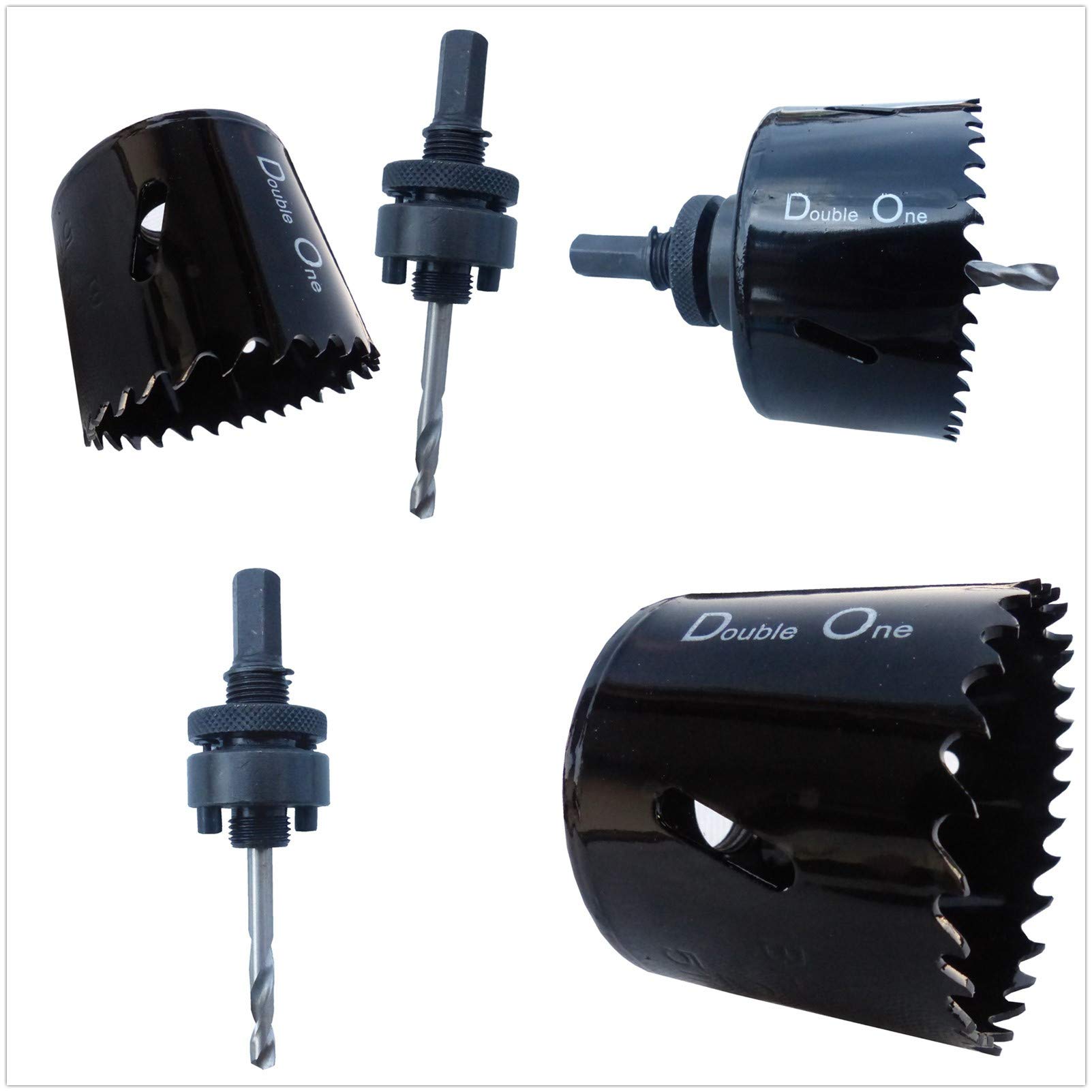 Broca de corona Ø60 mm HSS-Bi-Metall broca de lata, corona de perforación, sierra circular con adaptador Bohrfux.