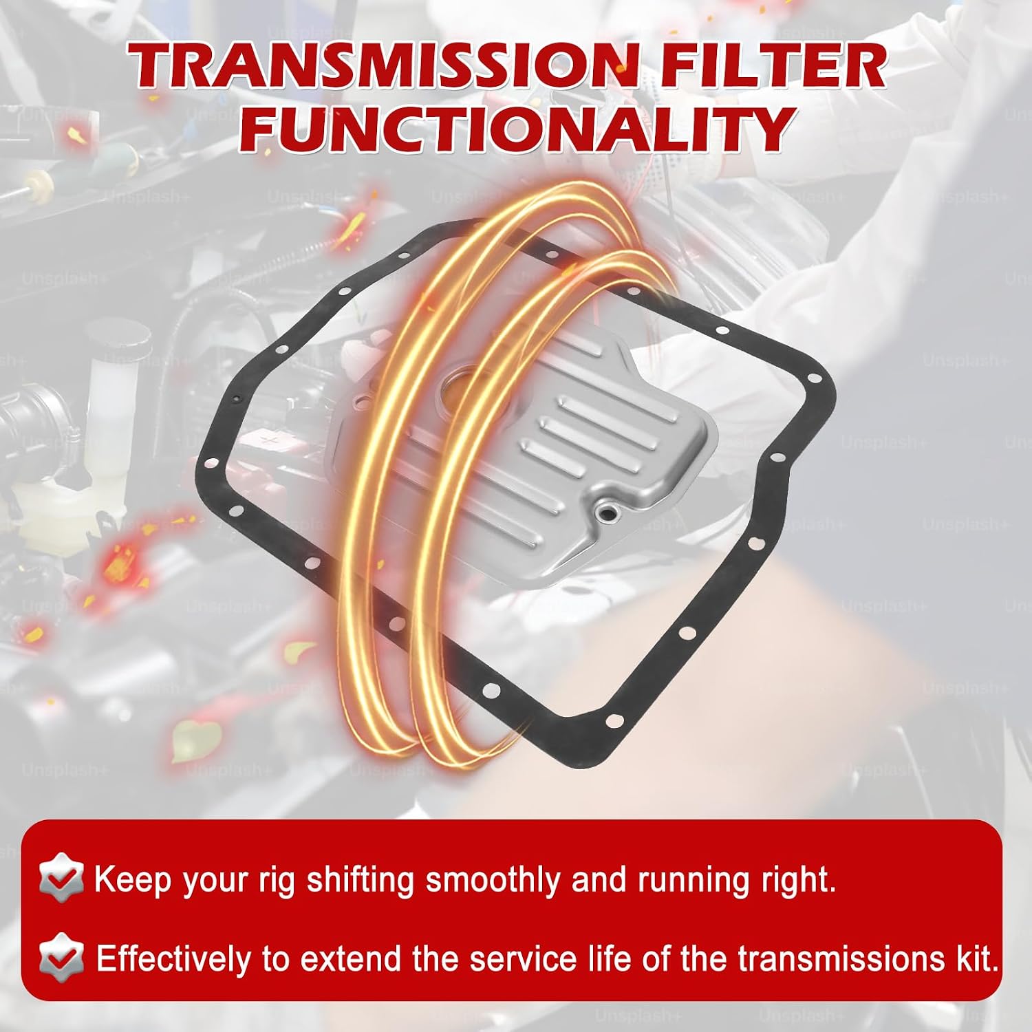 Kessocco 58618 U140E U140F U240E U241E Automatic Transmission Filter Kit Replacement for Toyota RAV4 Camry Highlander Solara Matrix Celica ES300 RX300 Scion xB tC 1999-2015