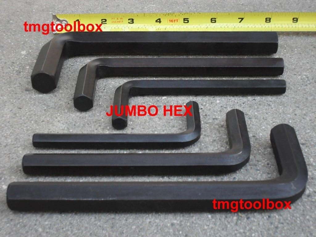 6 PC JUMBO HEX KEY WRENCH SET 3/8 7/16 1/2 9/16 5/8 3/4