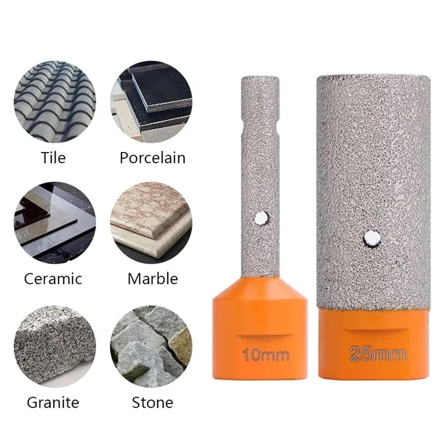 M14 Thread Diamond Finger Bits Enlarge Grinding Holes Dia 6/10/12/15/20/25/30mm Tile Stone Countertop Diamond Bits 1Pcs(50x20x65x15)