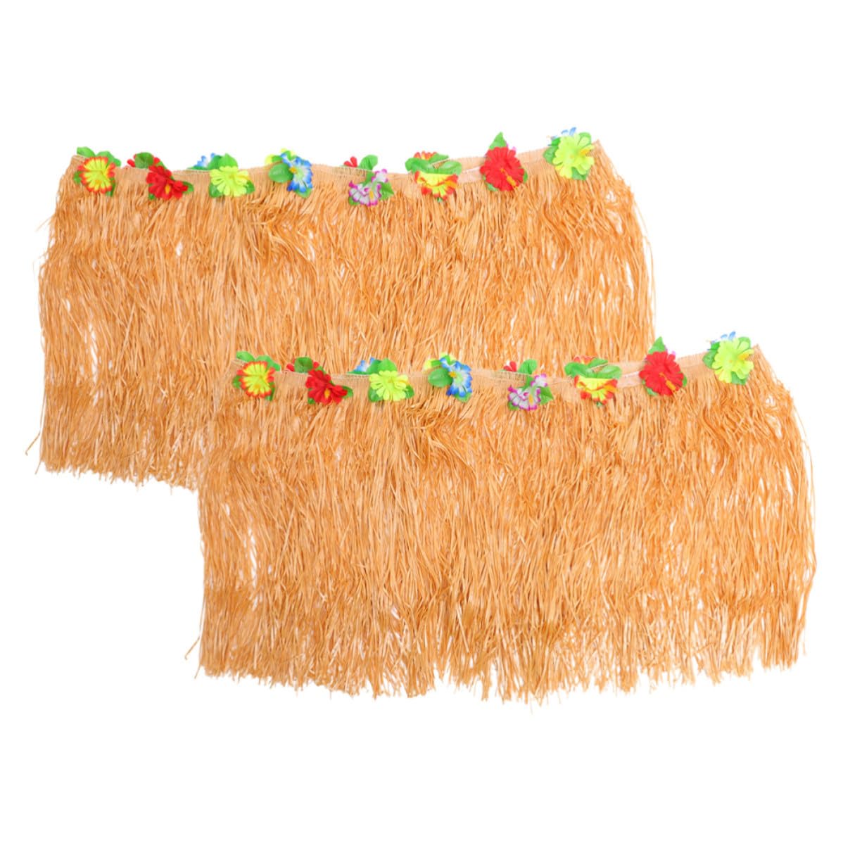 2 Pezzi Gonna per Tavolo Hawaiana Grande Nappe, Oro