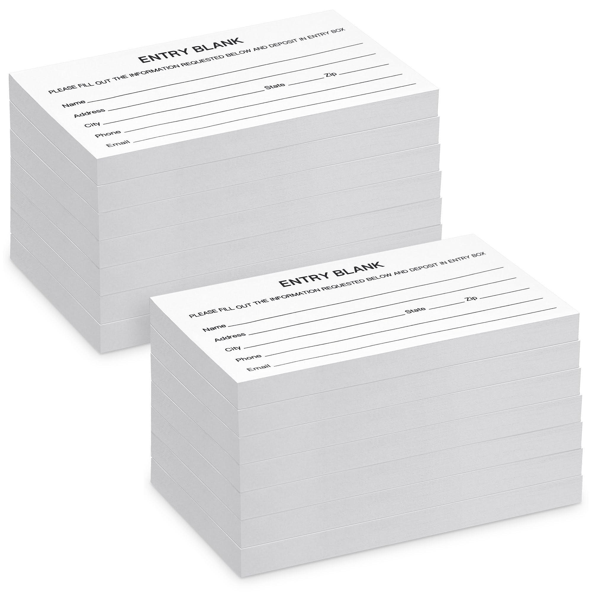 1500 Pcs Raffle Tickets Blank Entry Forms with Name Phone Address Email Raffle Ticket Sheets Enter Auction Tickets for Drawing Lottery Prize Game Contests Back to School, 15 Pads(White)
