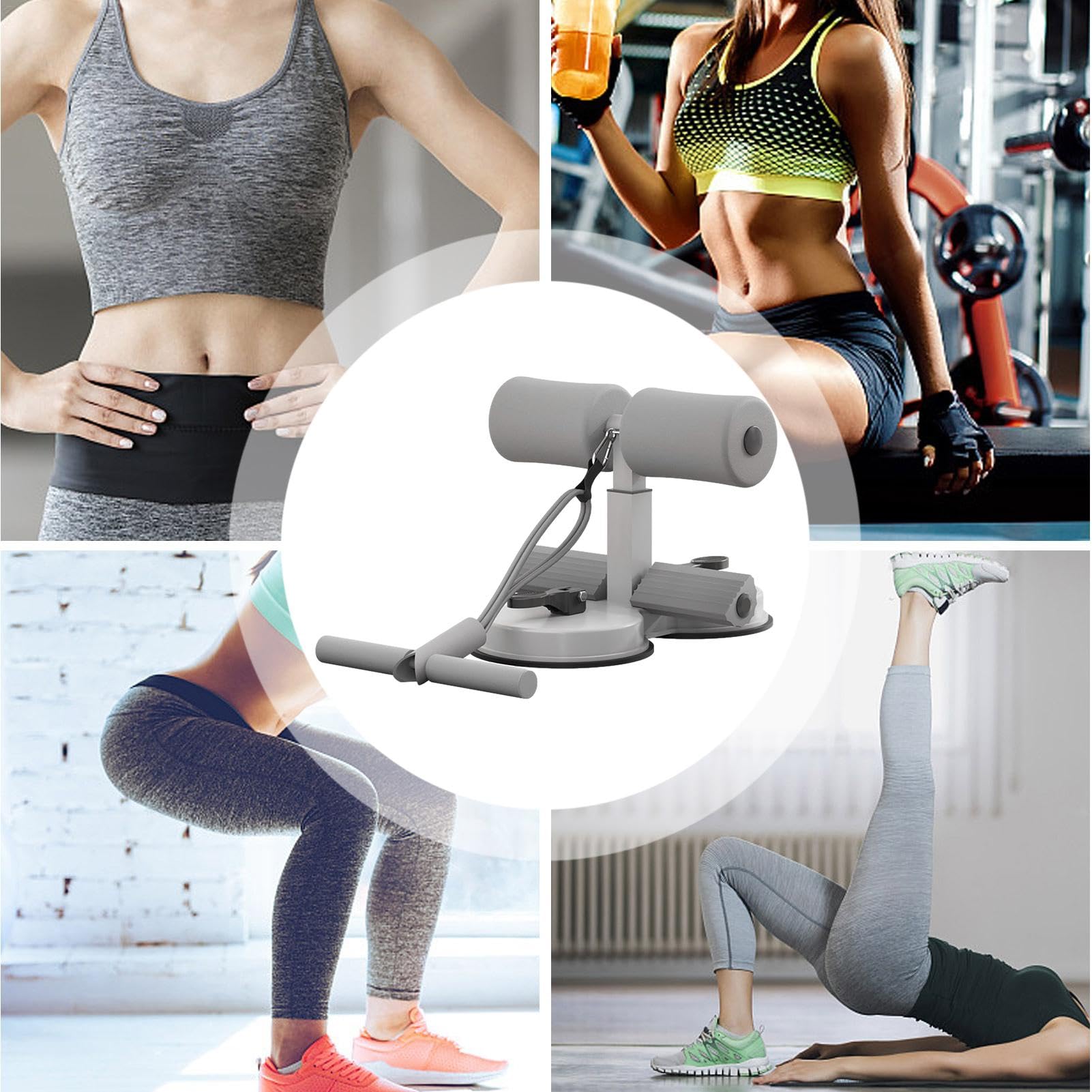 Barre D'abdominaux Avec Bande De Résistance - Support Pied Ventouses, Pour Entraînement à Domicile
