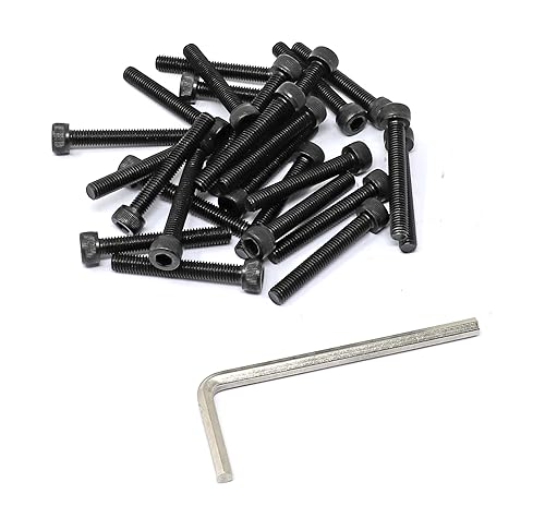 Miniatura 126 de iexcell 720 piezas de acero de aleación M4 x 6/8/10/12/16/20/25/30/35/40/45/50 de grado 12.9, tornillos de cabeza hexagonal, tornillos, arandelas