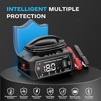 18 AMP 36/48 Volt Golf Carts Battery Charger for Club Car 3-Pin Round Plug,for Lead Acid Battery,Lithium LiFePo4 Battery