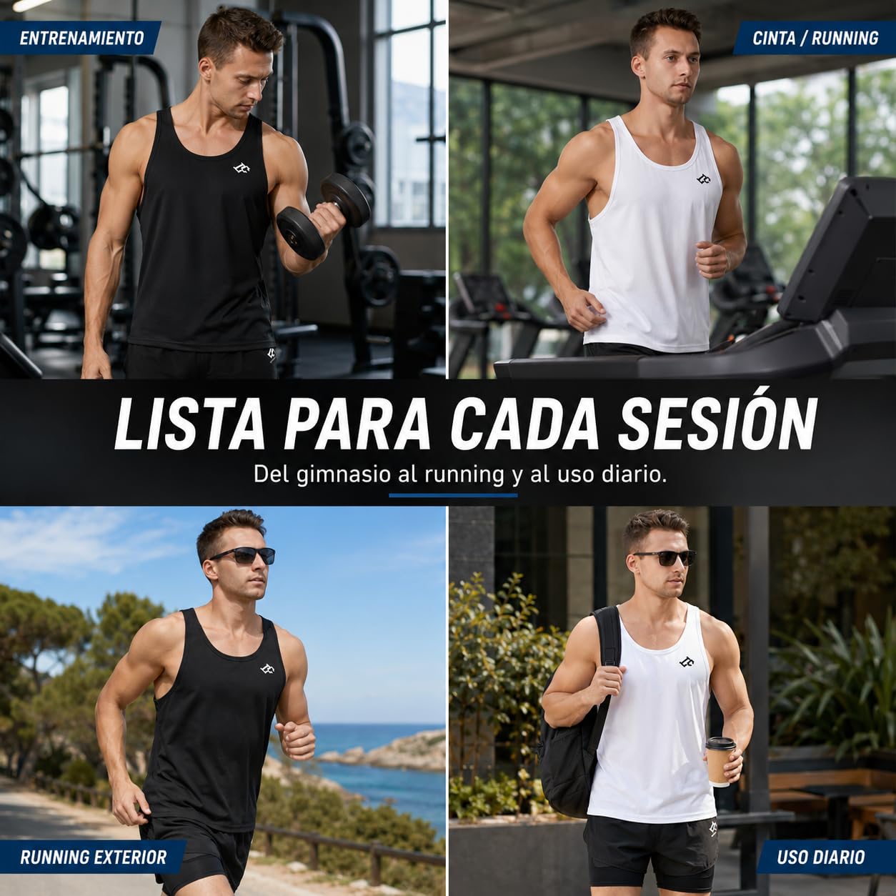 Camiseta sin Mangas para Hombre, para Entrenamiento atlético, de Secado rápido, con Espalda en Y, para Culturismo, Gimnasio, Chaleco Muscular