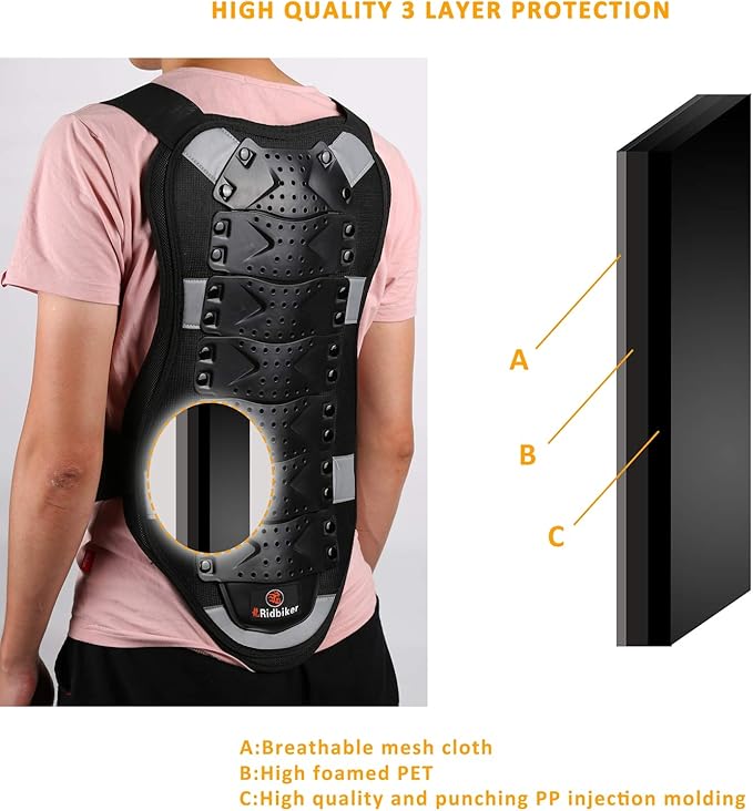 Chaleco protector para motocross Negro XL miniatura 4