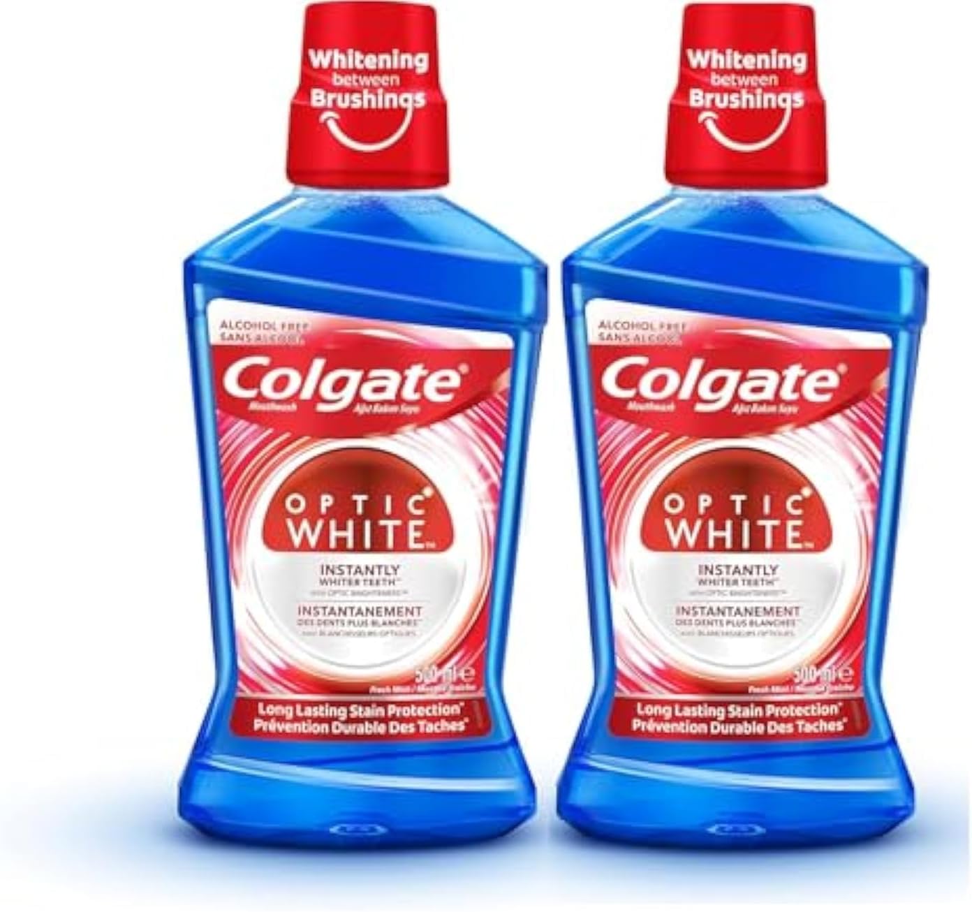 Optic White Whitening Mouthwash, 500 ml - 2pack