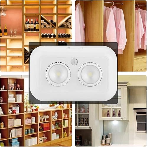 Miniatura 3 de BORDSTRACT Luz de inducción infrarroja LED, lámpara de armario de armario regulable, luz de detección de movimiento (blanco)