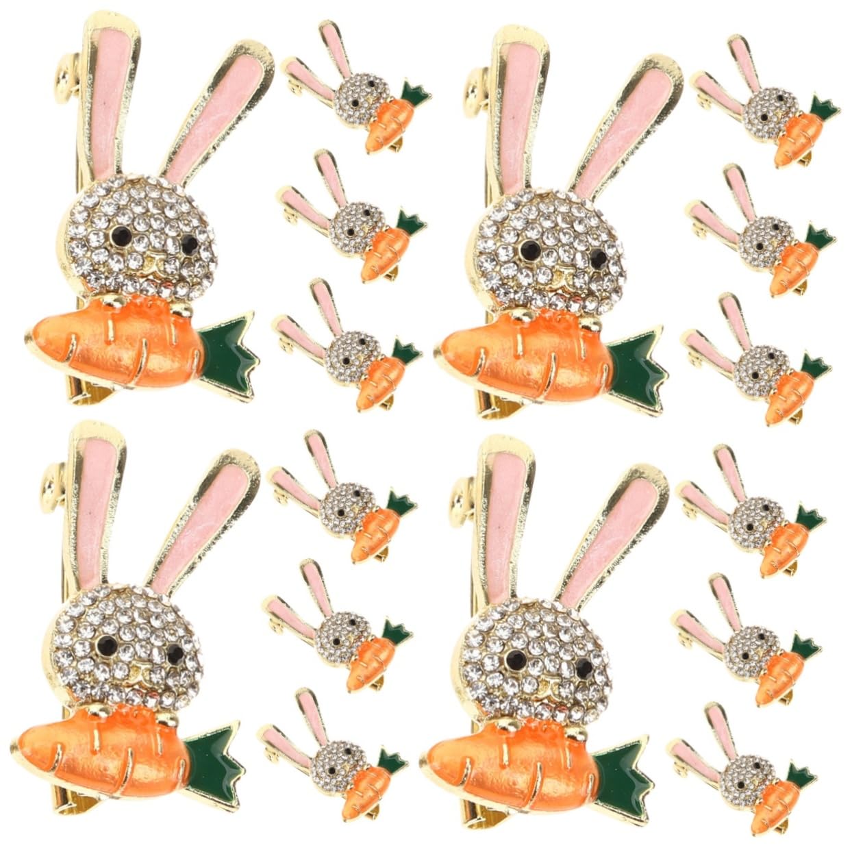 16pezzi Spille Forma Di Coniglio Per Donna Spille Decorative Per Cappello e Giacca Accessori Creativi Per Abbigliamento e Zaino