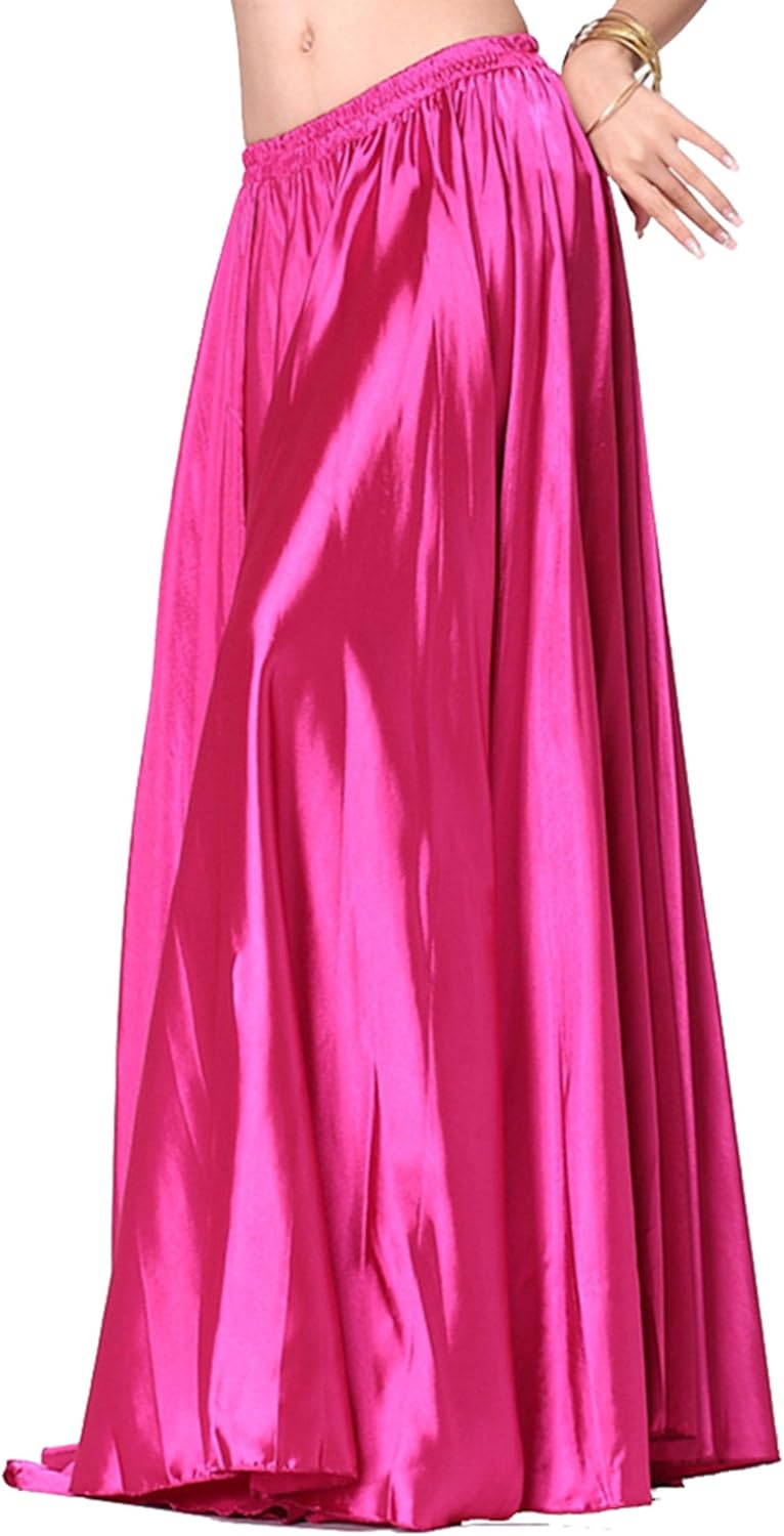 MUNAFIE Women's Long Maxi Dance Skirt - Satin Fairy Skirt for Praise & Cosplay Belly Dance - Image 7