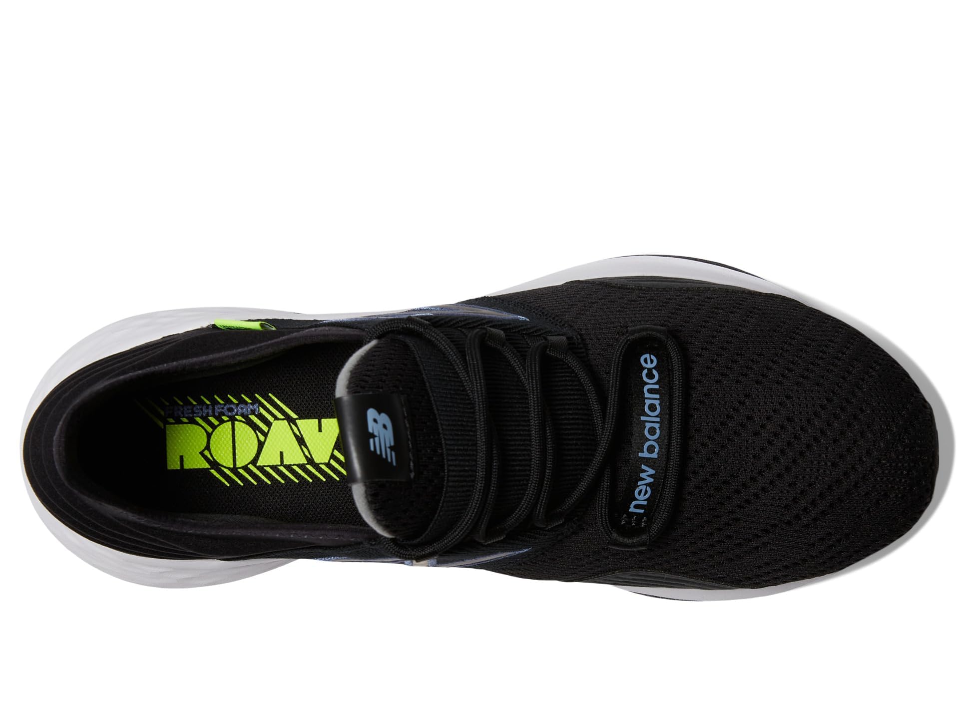 New Balance Men's Fresh Foam Roav V1 Running Shoe, Black/White, 11.5