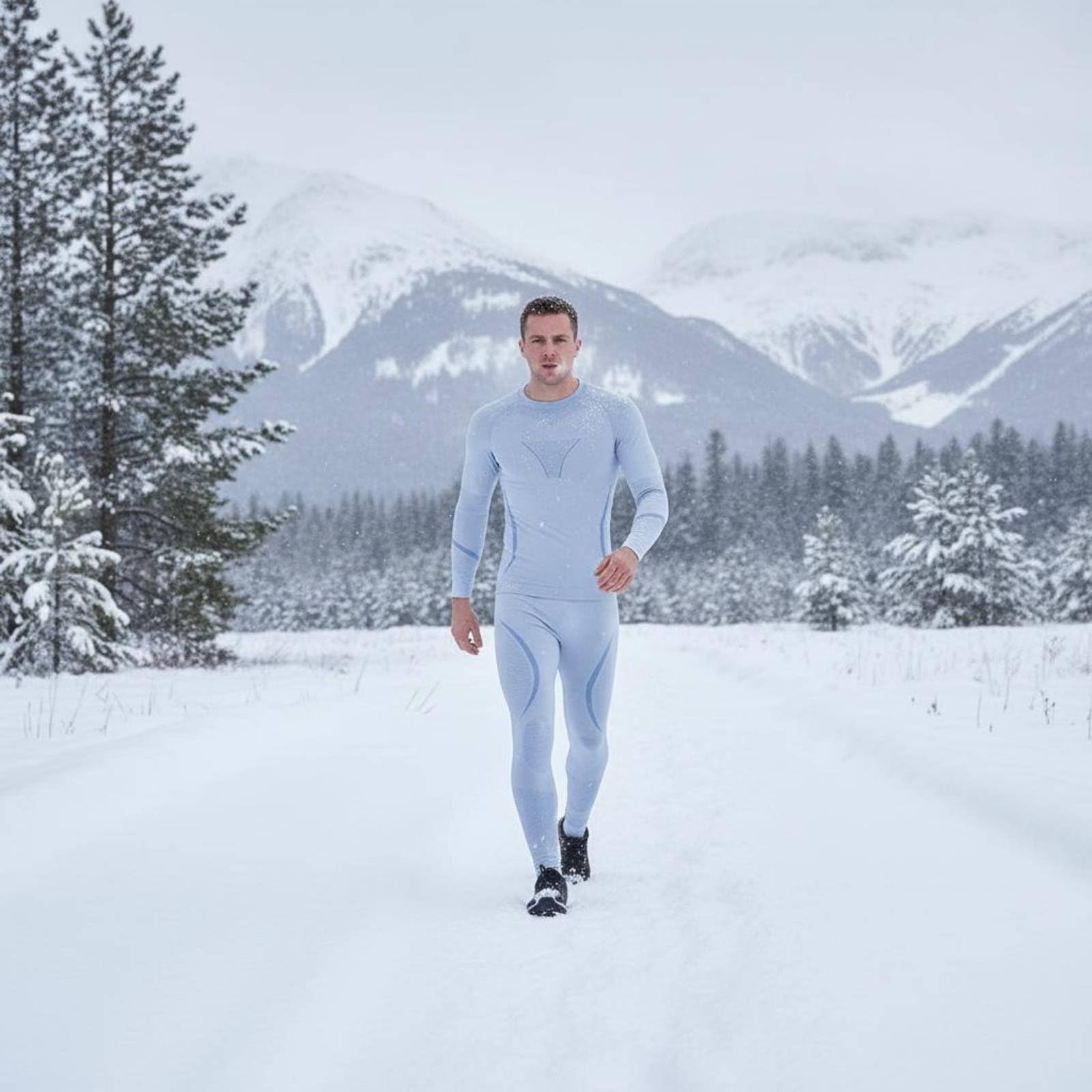 Intimo Termico Uomo Set Sottotuta Compressione Senza Cuciture Traspirante Evacuazione Sudore in Poliestere Nylon Leggero Elastico Adatto per Corsa, Grigio, Nero Grigio, M