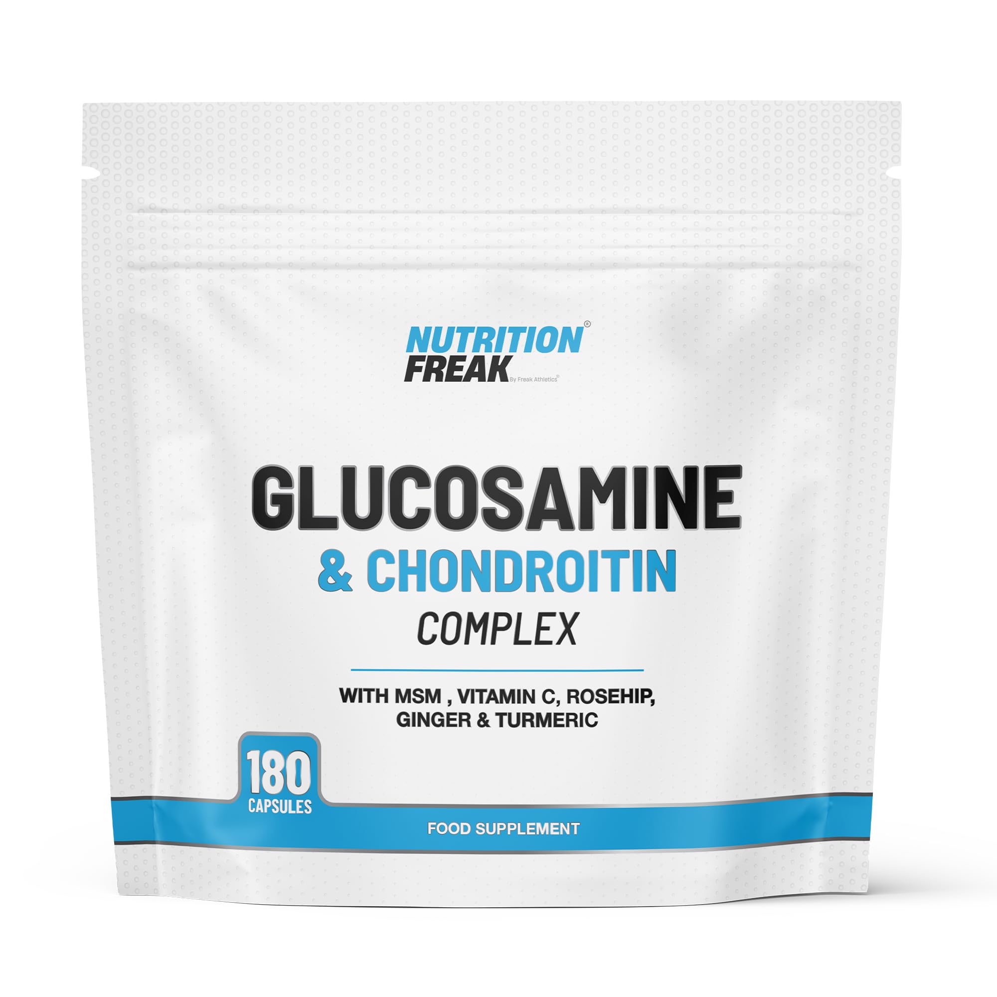 Glucosamine and Chondroitin High Strength Complex - with MSM, Rosehip, Ginger & Turmeric