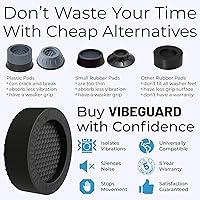 Vista 6 de Anti Vibration Pads for Washing Machine featuring 3D TrianGrip & FREE Level Tool - Larger Opening Fits All Washer Feet - Stops Moving, Walking