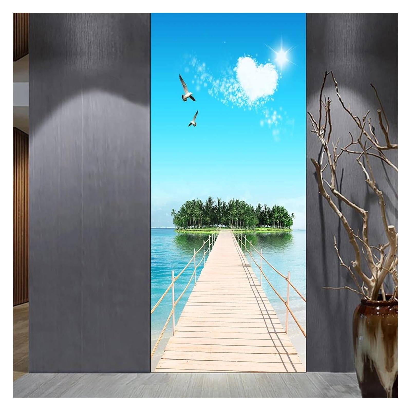 Sticker intérieur muraux mer magnifique pour décoration de maison