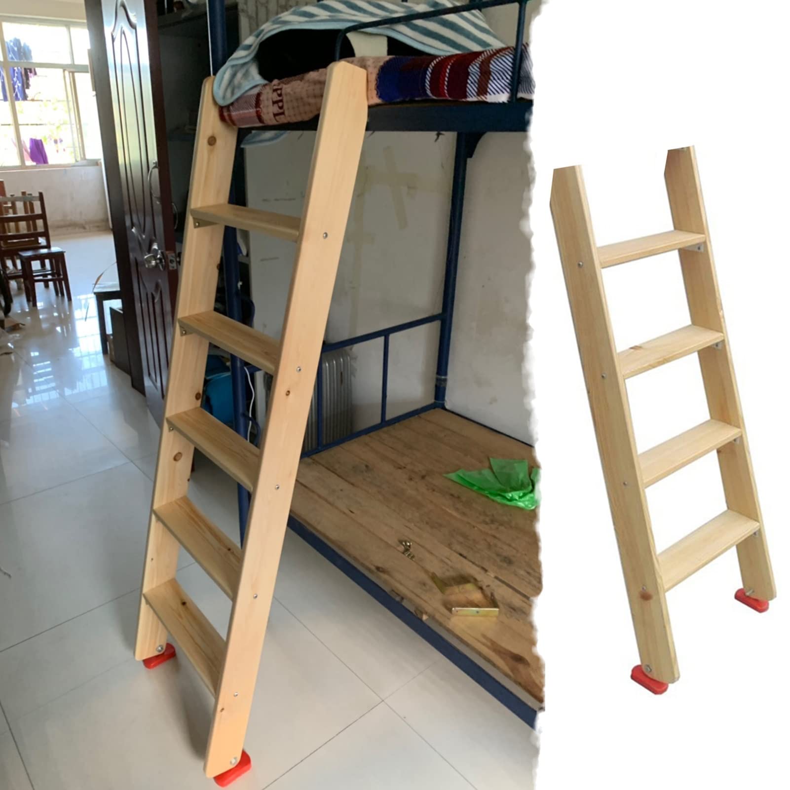 Escalera para literas y literas de caravana universal ajustable de 150 kg