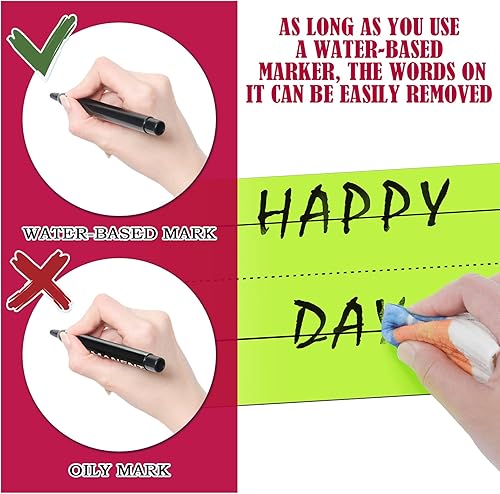 Miniatura 6 de Paquete de 12 tiras magnéticas de oración para profesores, tiras de oración de 12 x 3 pulgadas, tiras magnéticas de borrado en seco, tiras