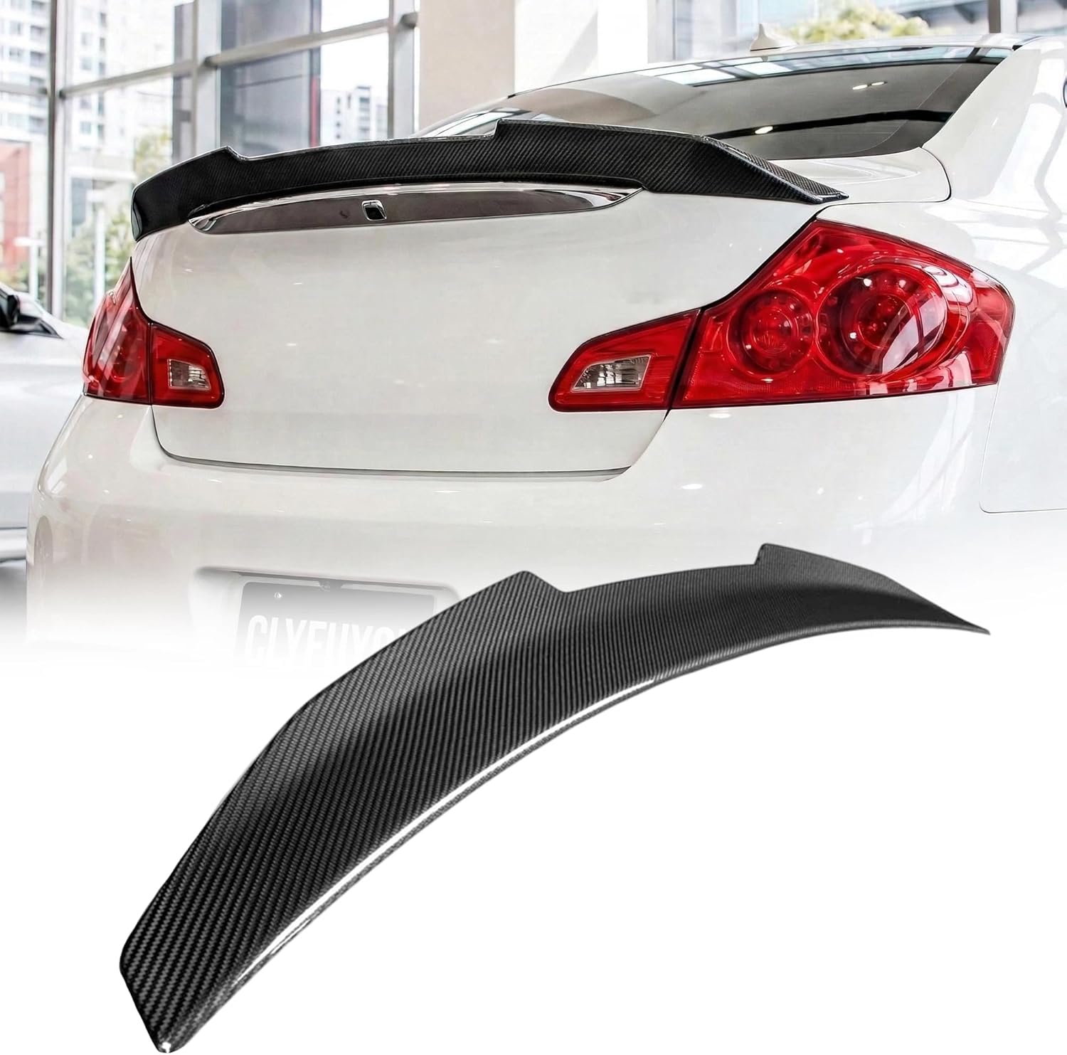 Real Carbon PSM Style Spoiler for 2007-2015 Infiniti G35, G25, G37 4-Door Sedan