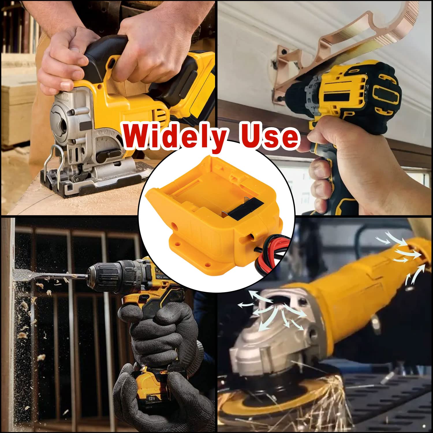 Adaptador de batería para Dewalt 20V batería 18V Dock conector de alimentación de calibre 14 robótica