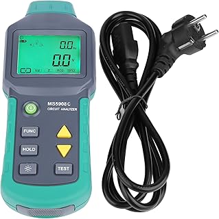 Boxwizard Analisador de circuito LCD AC100-240V MASTECH MS5908A/MS5908C com testador de voltagem GFCI RCD(MS5908C)