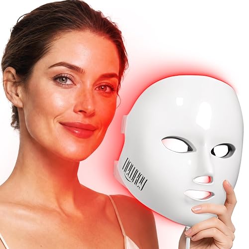 4D LED Red Light Therapy Mask for Face Skin Glowing,630nm