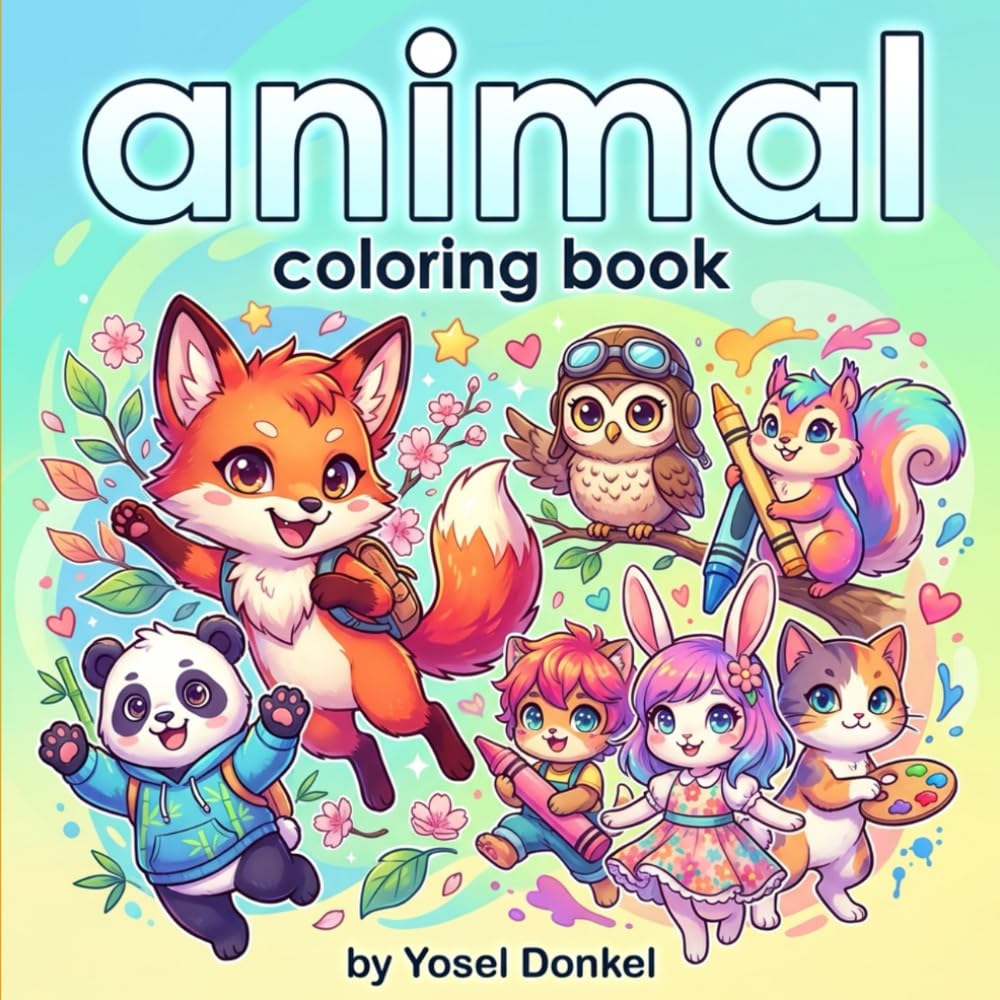 Animal Coloring Book: Cute and Easy Animal Coloring Pages for Relaxation, Creativity, and Fun