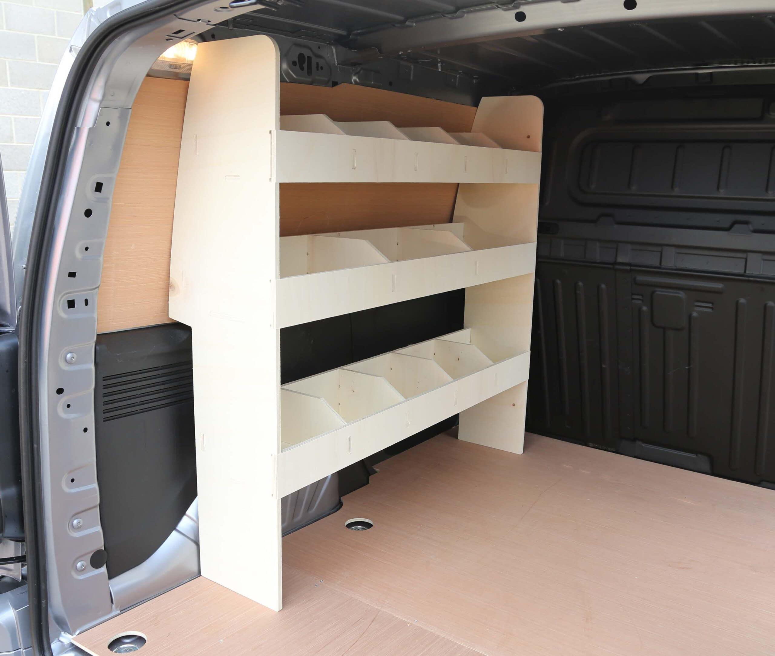 VANIFY - Scaffali per Furgone Renault KANGOO L1 2008+ Estantería trasera para El lado del Conductor
