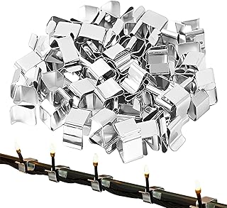 Gutter Hangers | Hooks to Hang Outdoor String Lights | Gutter Hooks Clips for Hang-on Outdoor Lights, Christmas Lights Gutter Hooks Galvanized Holiday Lights Roof Hooks Utoya