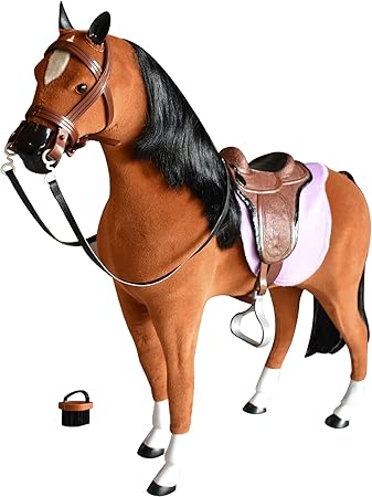 Amazon Sophia S 19インチ馬 人形用 茶色の馬 サドル American Girlのような18インチの人形に最適 おもちゃ おもちゃ
