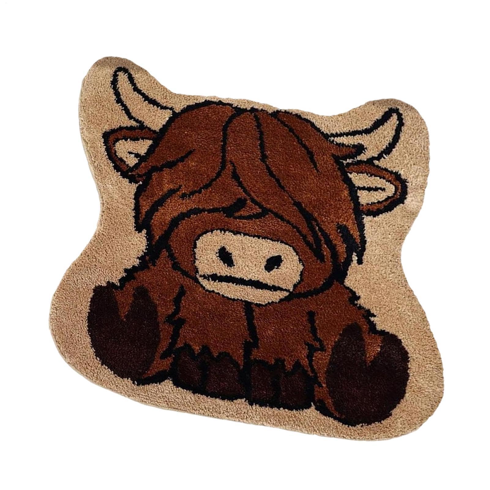 Alfombra de baño escocesa con forma de animal, ultra absorción de agua