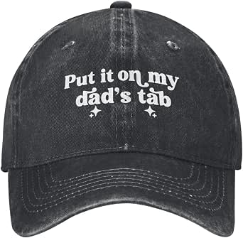 Put It On My Dads Tab Hat Funny Hats Adults Beer Baseball Hats For Men