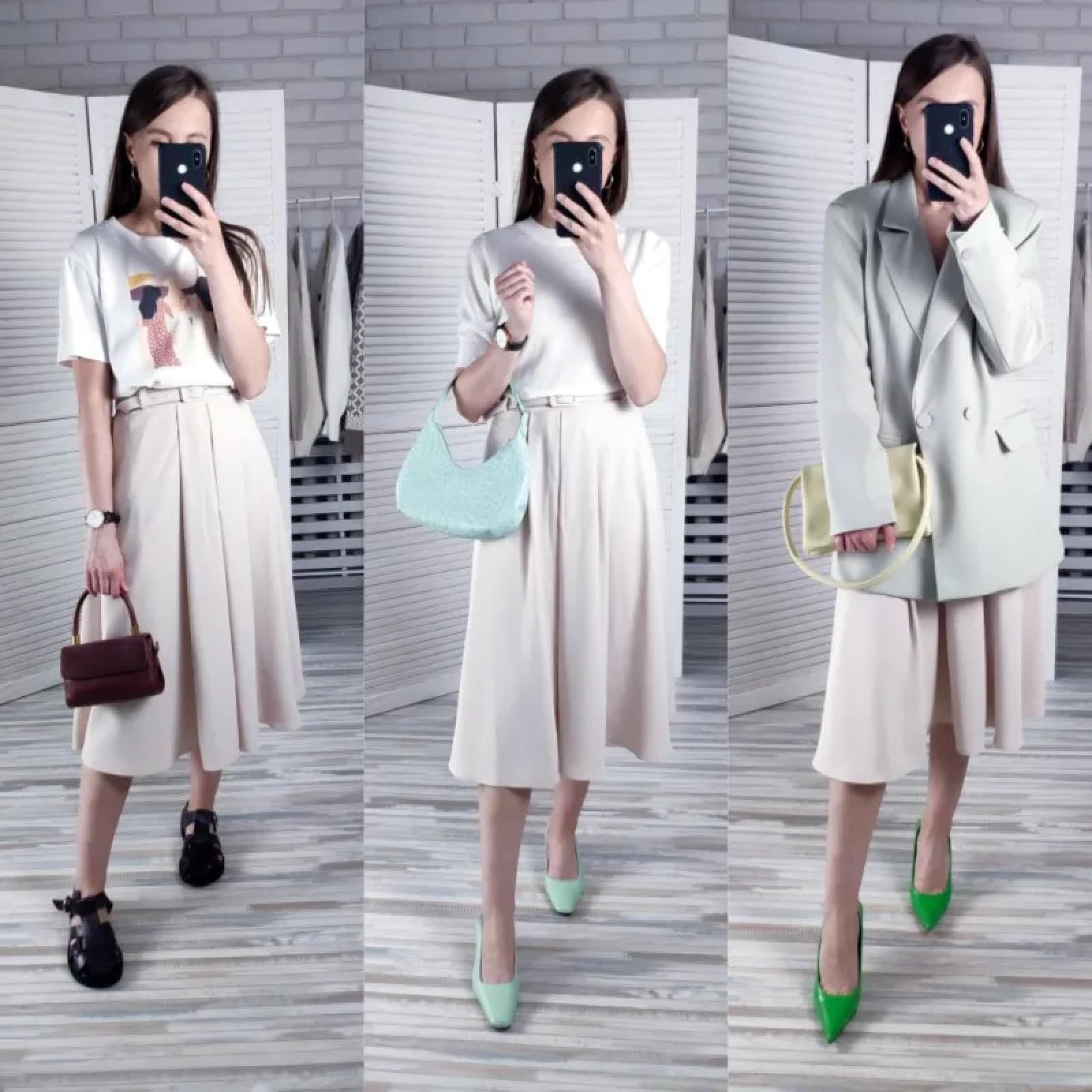 Faldas De Tubo Mujer Faldas Plisadas Retro para Mujer Faldas De Cintura Alta Ropa De Trabajo De Dama De Oficina