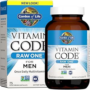 Garden of Life Vitamin Code Raw One for Men, once daily