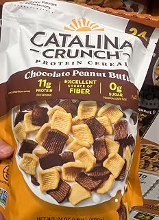 Catalina Chocolate Peanut Butter Snacks Keto Friendly Cereal, 24 Ounce -Sugar Free, Gluten Free