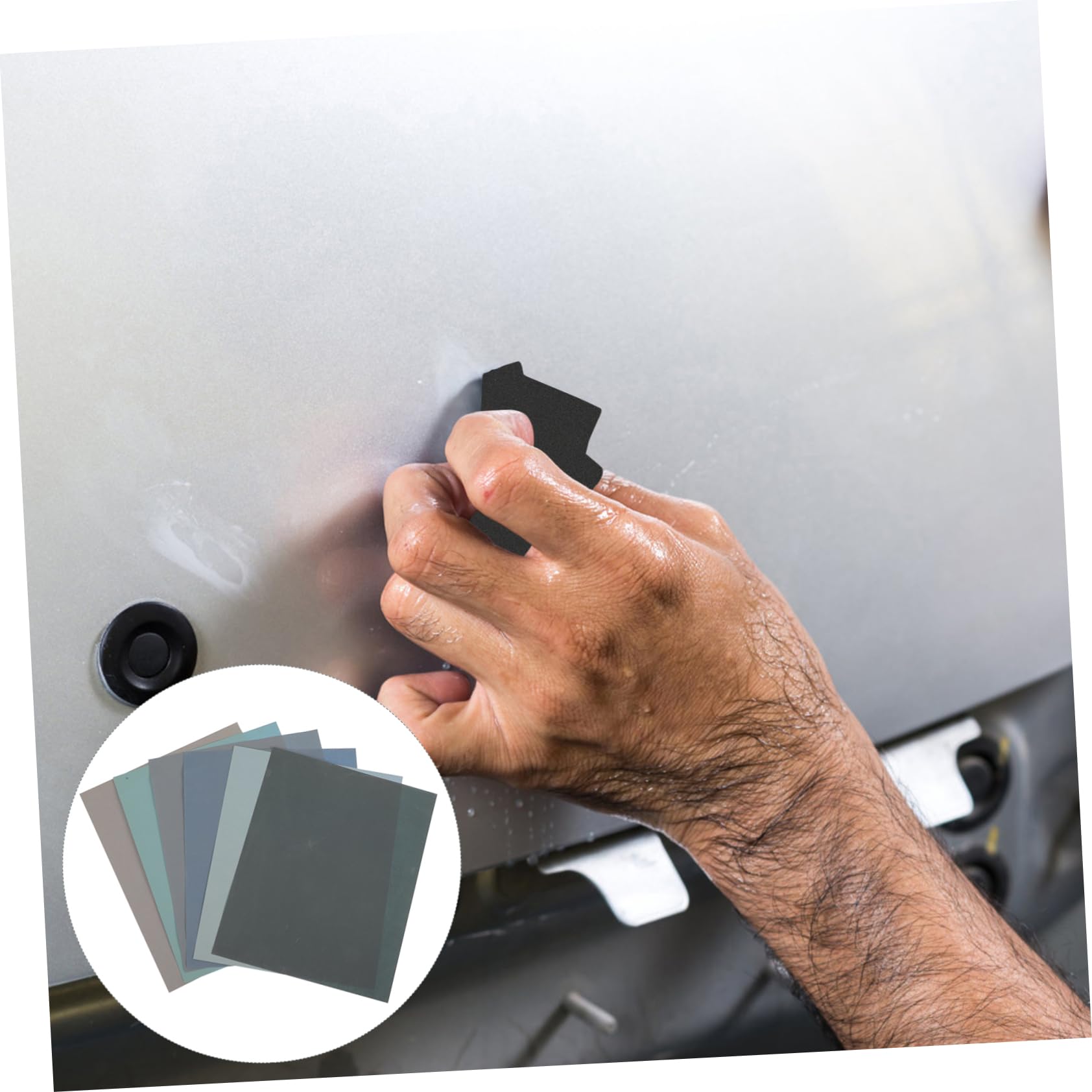 30feuilles Papier Abrasif Étanche à Sec Et Humide Lot Pour Polissage Grit Pour Métaux Et Carrosserie
