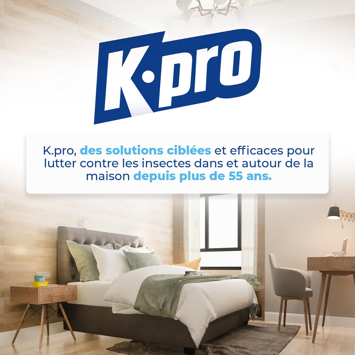 K.PRO Plaquettes répulsives punaises de lit, 4 plaquettes, protège bagages et lits, jusqu'à 3 semaines de protection, 1 plaquette = 1 bagage, intérieur