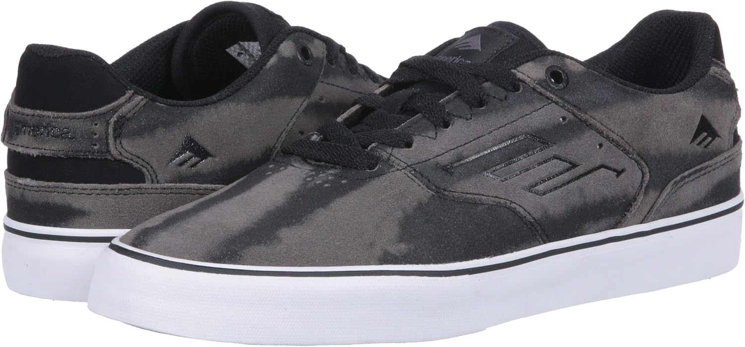 Emerica Men's The Reynolds Low Vulc Skate Shoe 5.5 Grey/Grey/Black