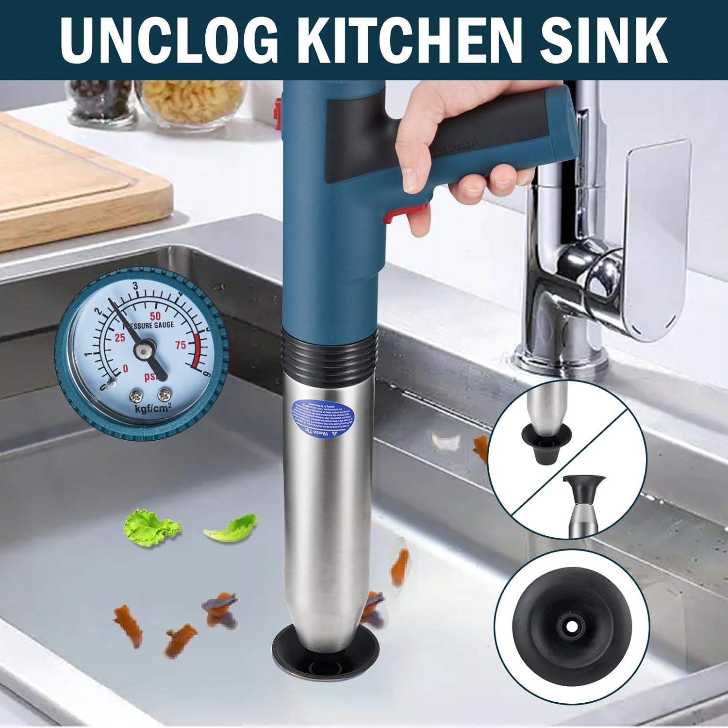 Battery Powered Electric Toilet Plunger,Plunge Blaster,Powered Plunger,High Pressure Toilet Plunger,Air Toilet Plunger,Air Plunger for Toilet