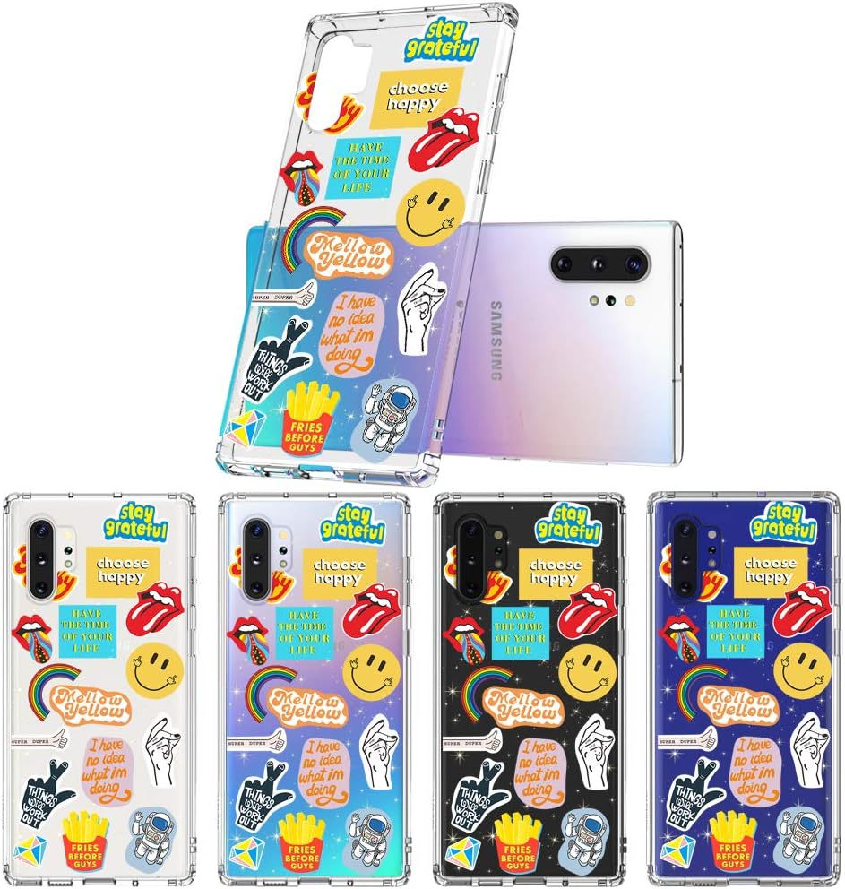 MOSNOVO Galaxy Note 10 Plus Case,Galaxy Note 10 Plus 5G Case, Pop Culture Slim Clear Case with Design Shockproof TPU Bumper Protective Cover Case for Samsung Galaxy Note 10 Plus