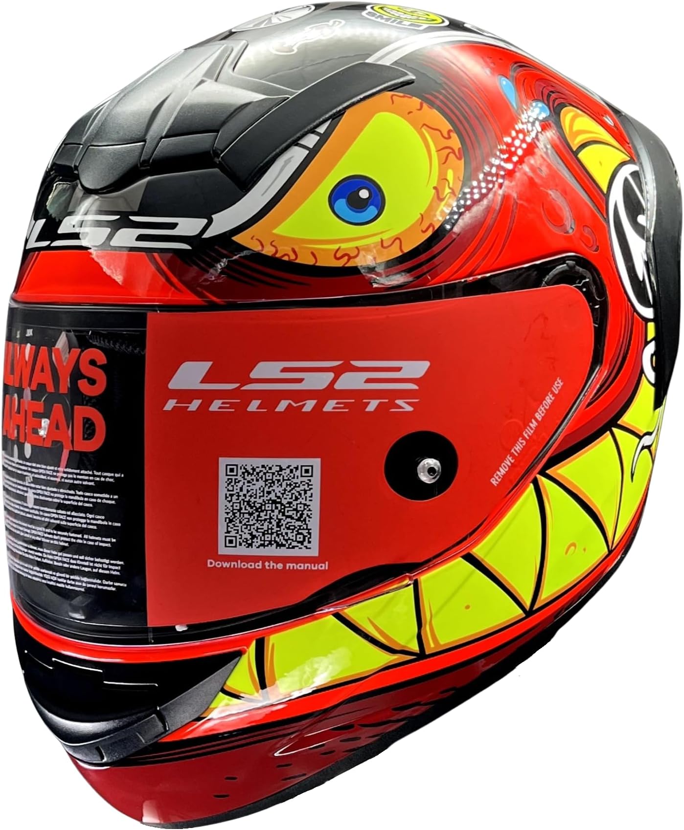 LS2 Helmets - FF352 Rookie - Rampage - Gloss Fluo Orange - Single Visor Full Face Helmet (2XL - 600 MM)