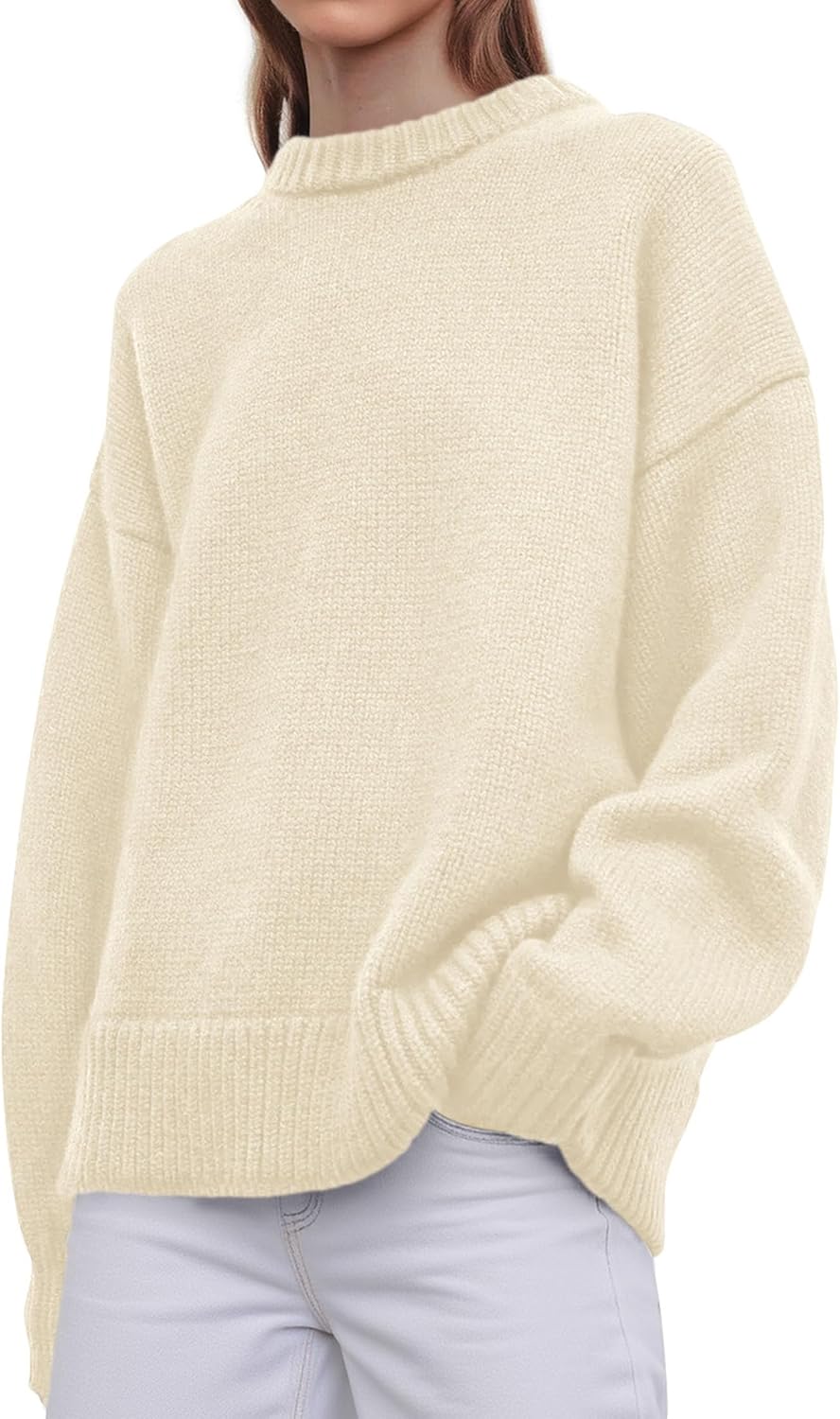 PRETTYGARDEN Womens Sweaters Spring 2026 Trendy Casual Crewneck Long Sleeve Cozy Knit Pullover Sweater Tops Fashion Clothing - Image 3