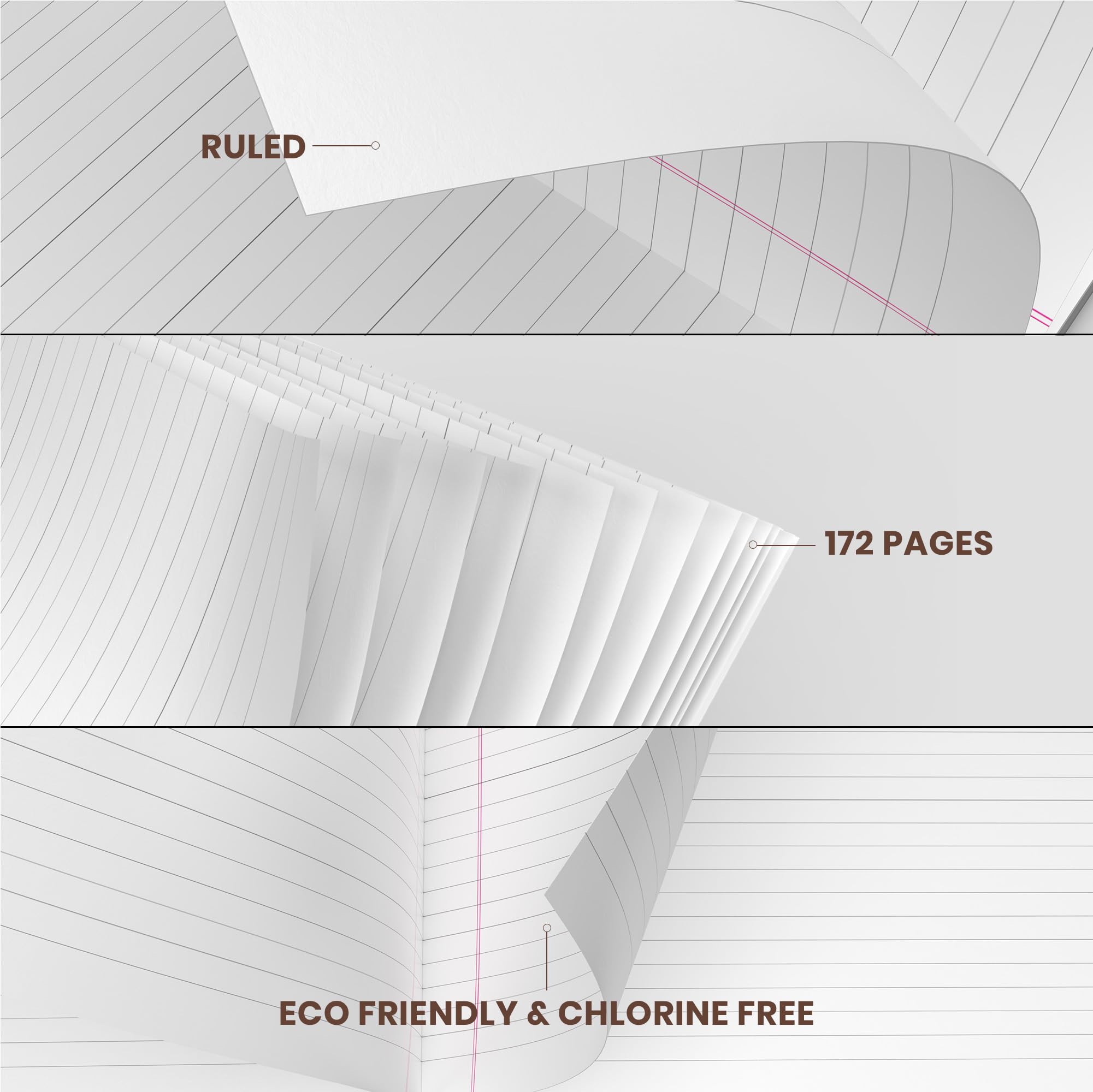 Classmate Quaderno a riga singola, 92 pagine, 240 mm x 180 mm, confezione da 18